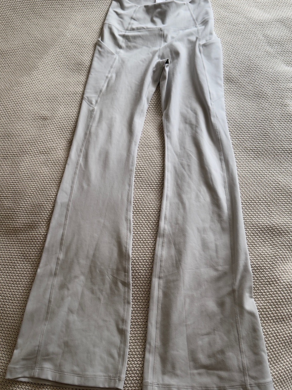High-Waist Flare Women's Active Pants in Light Gray